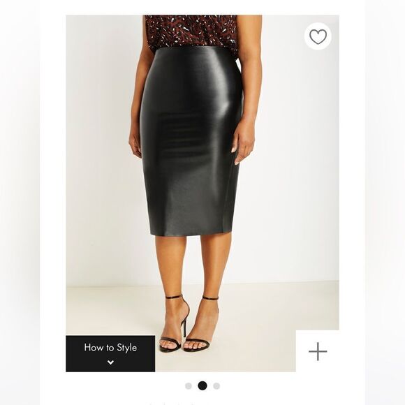 Eloquii Dresses & Skirts - Eloquii Faux Leather Column Skirt